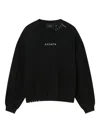 Axel Arigato Embroidered Logo Black Sweatshirt With Drop Shoulder Design In Black