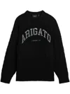 Axel Arigato 'prime' Black Crewneck Sweater With Maxi Logo Lettering On The Front In Black
