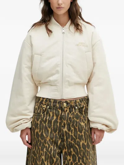 Axel Arigato Puffed-sleeve Bomber Jacket In Neutral