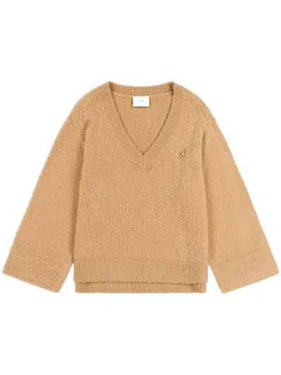 Axel Arigato Rain V-neck Jumper In Brown