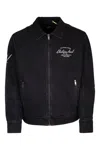 Axel Arigato Printed Jacket Collared Neck In Black