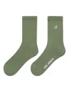 Axel Arigato Ribbed Crew Socks In Green
