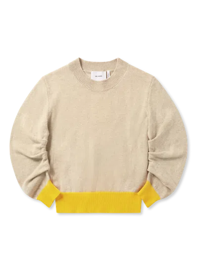 Axel Arigato Rina Gathered Sweater In Neutral