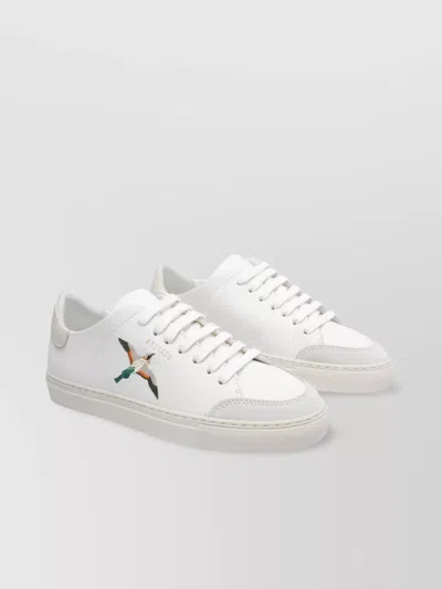 Axel Arigato Round Toe Leather Sneakers With Embroidered Side