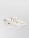 Axel Arigato Round Toe Leather Sneakers With Metallic Accent