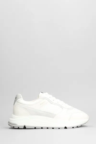 Axel Arigato Rush Trainers In White Leather And Fabric In Bianco Grigio