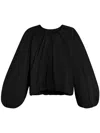 Axel Arigato Sade Gathered Pullover In Black