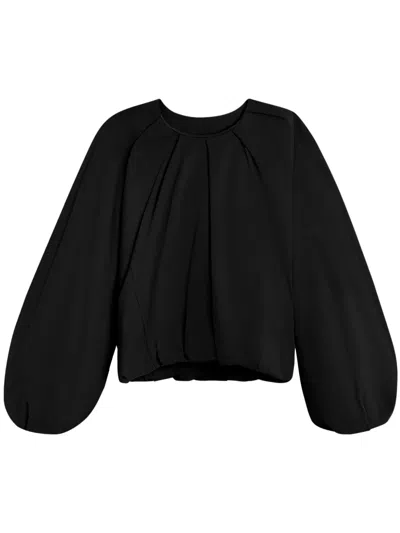 Axel Arigato Sade Gathered Pullover In Black