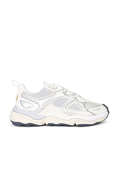 Axel Arigato Satellite Runner Leather Sneakers In Silver & White