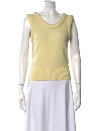 Pre-owned Axel Arigato Scoop Neck Sleeveless Top W/ Tags In Yellow