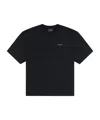 Axel Arigato Men Black T-shirt With Embroidered Lettering Logo On The Front In Cotton Man In Black