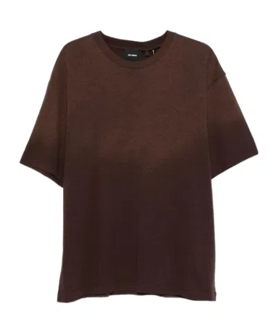 Axel Arigato Bubble Reverse Round-neck T-shirt In Brown