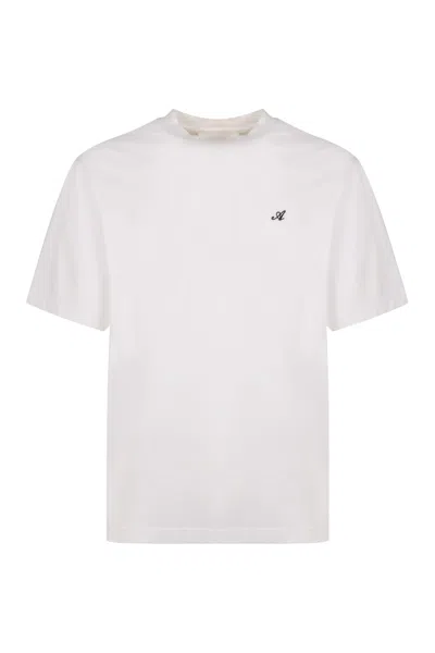 Axel Arigato Signature Cotton Crew-neck T-shirt In White