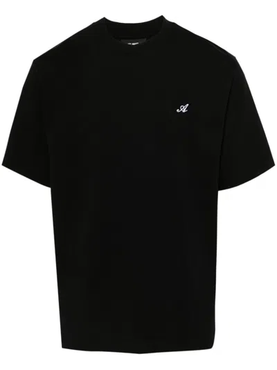Axel Arigato Signature Cotton Crew-neck T-shirt In Black