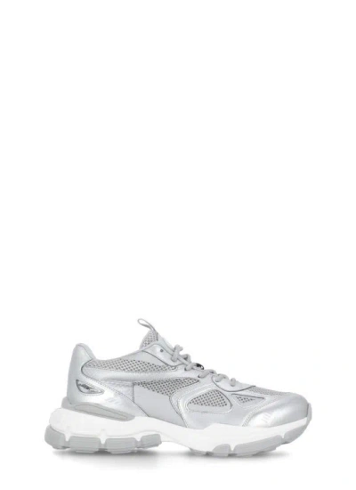 AXEL ARIGATO SILVER LEATHER SNEAKERS