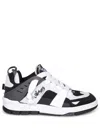 Axel Arigato Area Patchwork Sneakers In Black Leather And Fabric In White