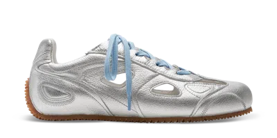 Axel Arigato Slow Ballet Cut-out Leather Sneakers In Silver