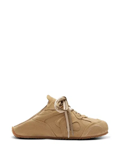 Axel Arigato Slow Lace-up Suede Mules In Brown
