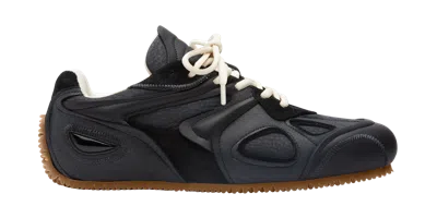 Axel Arigato Slow Runner Black Sneaker With Insert Design And Grooved Sole In Leather And Suede Woman