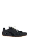 Axel Arigato Slow Runner Black Sneaker With Insert Design And Grooved Sole In Leather And Suede Man In Black