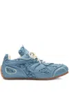 Axel Arigato Slow Runner Frayed Denim Low-top Sneakers In Blue