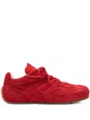 Axel Arigato Slow Runner Layered Suede Sneakers In Red