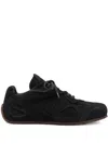 Axel Arigato Slow Runner Layered Suede Sneakers In Black