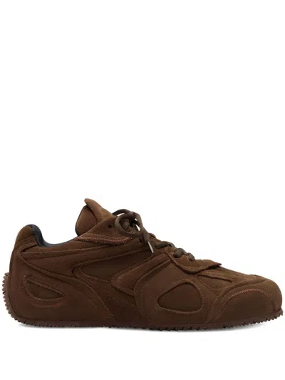 Axel Arigato Slow Runner Layered Suede Sneakers In Brown