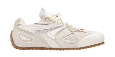 Axel Arigato Slow Runner White And Beige Sneaker With Mesh Inserts And Grooved Sole In Leather And Fabric Woman