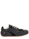 Axel Arigato Slow Runner Black Sneaker With Insert Design And Grooved Sole In Leather And Suede Man In Black
