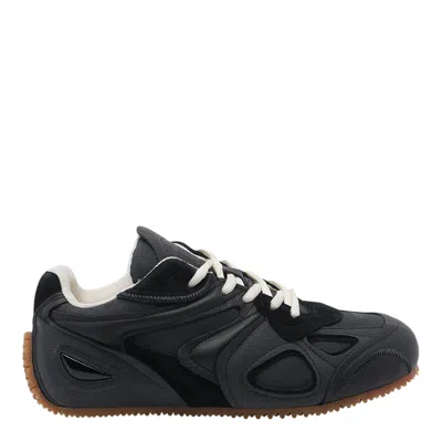 Axel Arigato Slow Runner Black Sneaker With Insert Design And Grooved Sole In Leather And Suede Woman