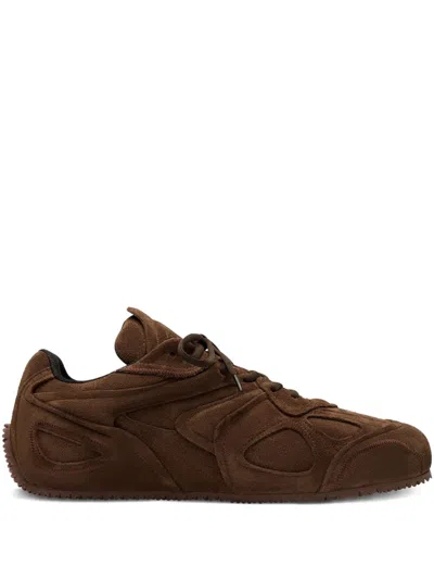 Axel Arigato Slow Runner Suede Panelled Sneakers In Brown
