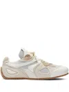 Axel Arigato Slow Runner White And Beige Sneaker With Mesh Inserts And Grooved Sole In Leather And Fabric Man In White