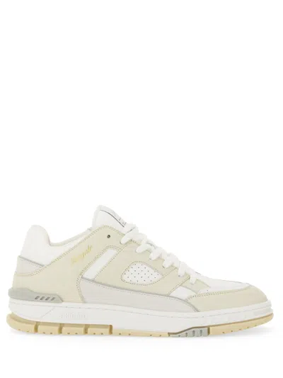 Axel Arigato Area Lo Beige Sneakers With Embossed Logo In Leather Blend Man In Nude