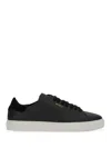Axel Arigato 90 Clean Black Low Top Sneakers With Logo Lettering On The Side In Leather Man In Black