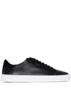 Axel Arigato 90 Clean Black Low Top Sneakers With Logo Lettering On The Side In Leather Man In Black