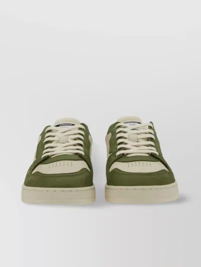 Axel Arigato Sneaker With Contrast Panels And Perforated Detailing In Green