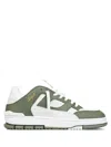 Axel Arigato Sneakers Area In White And Military Green Leather In Verde