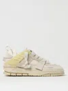 Axel Arigato Mens Cream Area Patchwork Leather And Recycled Polyester Mid-top Trainers In Beige