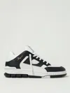 Axel Arigato Men 'area Lo' Black And White Low Top Sneakers With Laminated Leather In Leather Blend In White