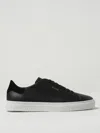 Axel Arigato 90 Clean Black Low Top Sneakers With Logo Lettering On The Side In Leather Man In Black