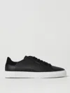 Axel Arigato 90 Clean Black Low Top Sneakers With Logo Lettering On The Side In Leather Man In Black