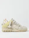 Axel Arigato Mens Cream Area Patchwork Leather And Recycled Polyester Mid-top Trainers In White