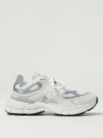 Axel Arigato Sphere Runner Metallic Leather Sneakers In White