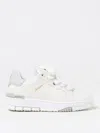 Axel Arigato 'area Haze' Grey And White Low Top Sneakers With Laminated Leather In Leather Blend Woman In Weiss