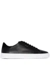 Axel Arigato 90 Clean Black Low Top Sneakers With Logo Lettering On The Side In Leather Man In Black