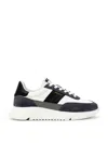 Axel Arigato White Fabric And Leather Sneaker In Black
