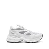 Axel Arigato 'marathon Runner' White Low Top Sneakers With Reflective Details In Grey