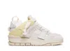 Axel Arigato Mens Cream Area Patchwork Leather And Recycled Polyester Mid-top Trainers In White
