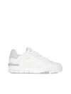 Axel Arigato 'area Haze' Grey And White Low Top Sneakers With Laminated Leather In White/light Grey